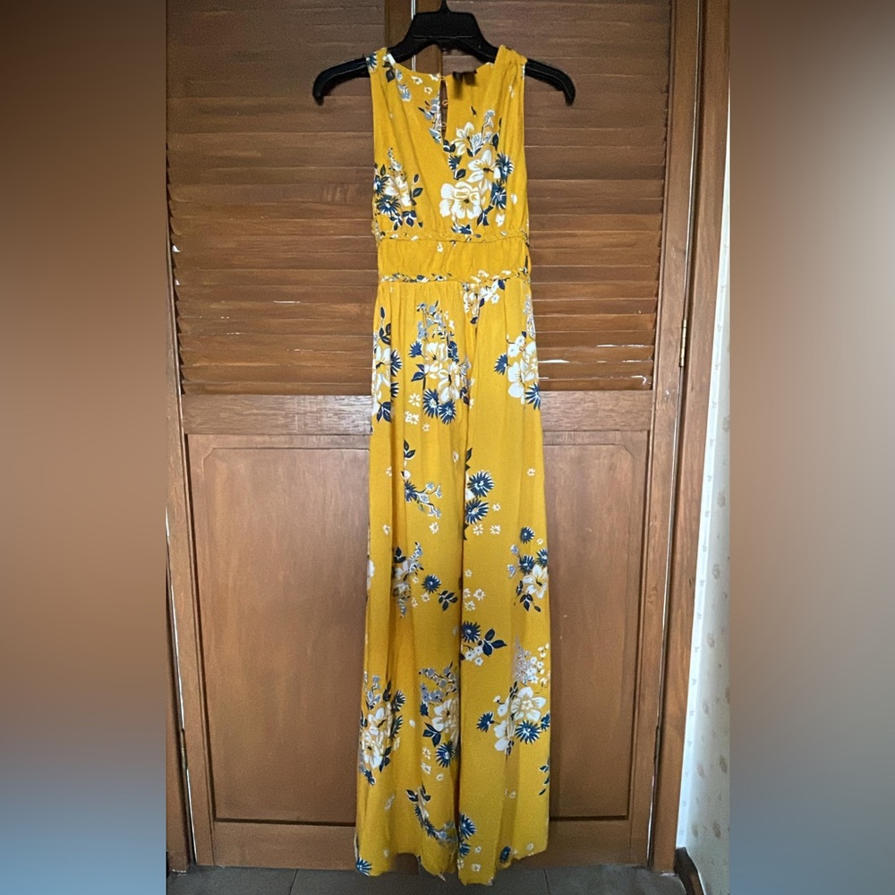 Fun & Flirt Yellow Floral Maxi Dress